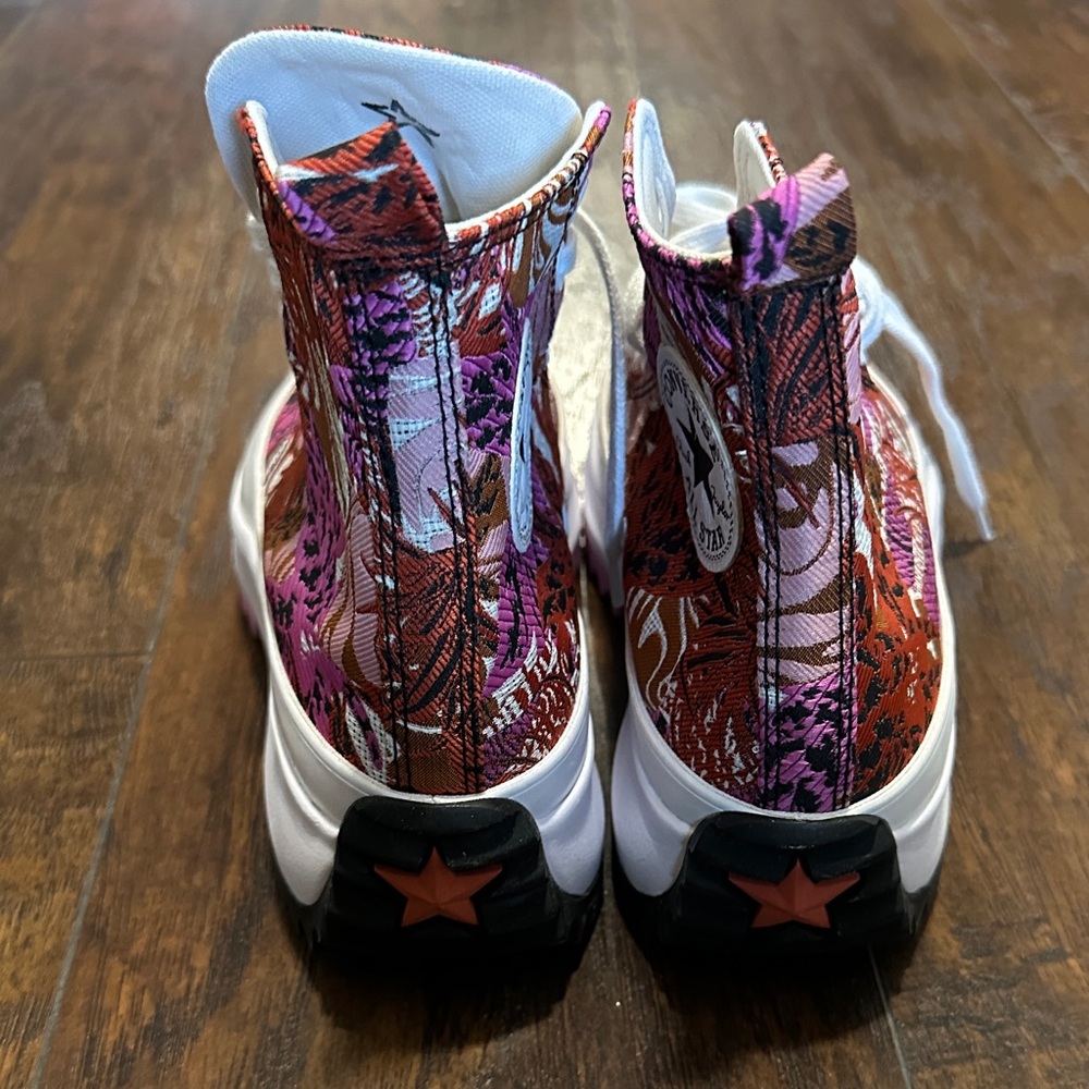NWOT Unisex Converse Run Star Hike Tropical Floral Jungle Platform Hi Top Shoes - Picture 8 of 11